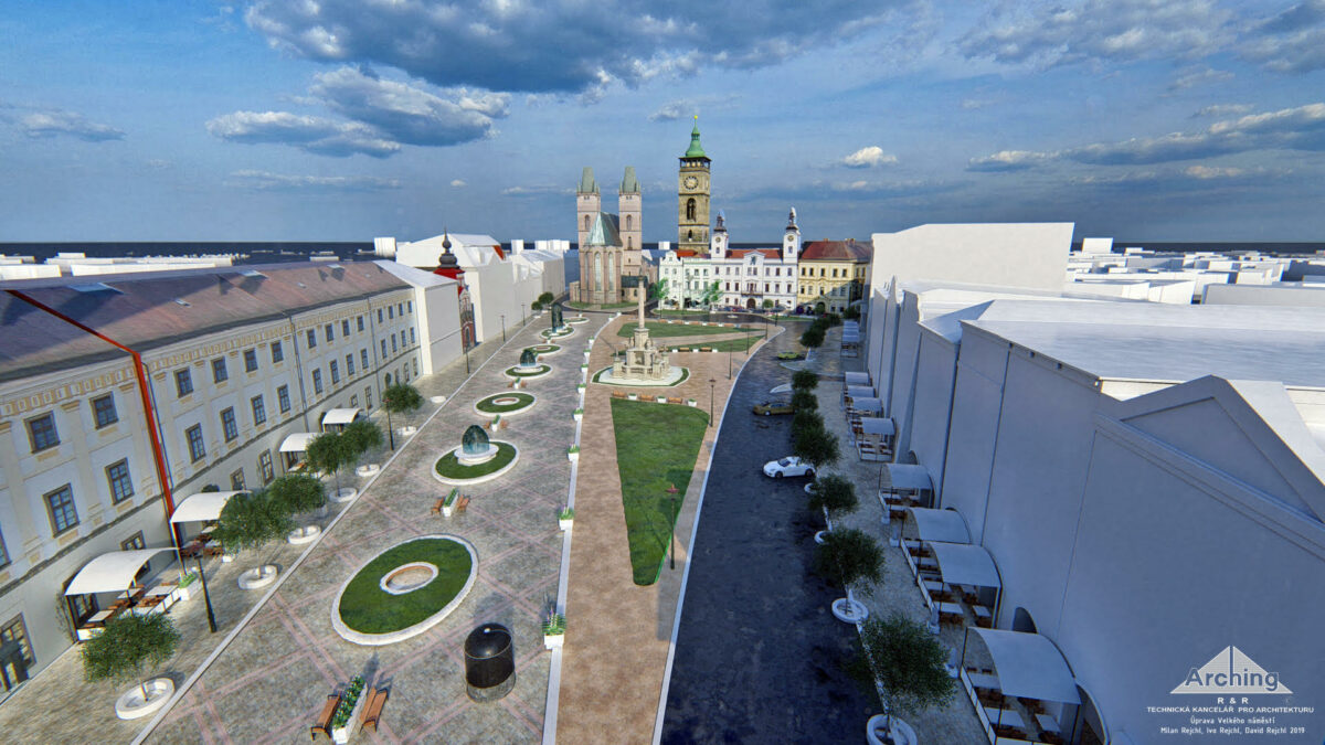 Návrh úprav Velkého náměstí v Hradci Králové